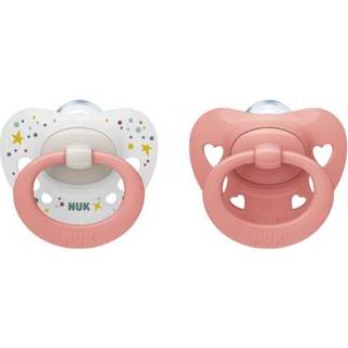 NUK Signature silikonesut, rosa & hvid, 0-6 måneder