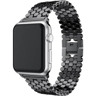 SKALO Fish Scale Armbånd i metal Apple Watch 38/40/41mm - Sort