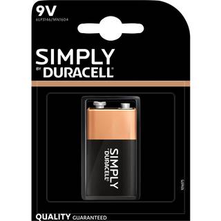 Duracell Simply 9 V alkaline batteri 1-pk.