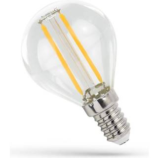 1W LED kronepære - G45, kultråd, klart glas, E14 - Dæmpbar : Ikke dæmpbar, Kulør : Varm
