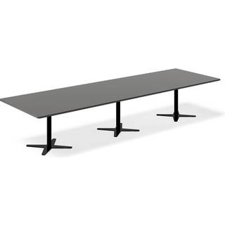 Konferencebord DNA, Antracit 3800x1200 mm rektangulært, Sort understel