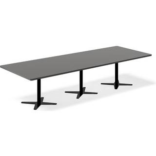 Konferencebord DNA, Antracit 3200x1200 mm rektangulært, Sort understel