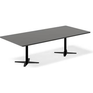 Office konferencebord 260x120cm antracit med sort stel