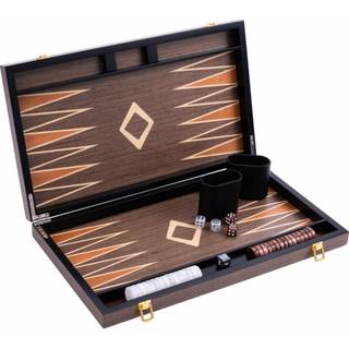 Backgammon 18'' burl walnoot