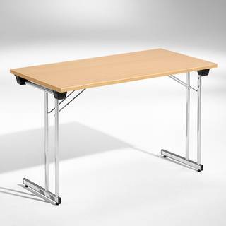 Kongress klapbord 120x50cm bøg med krom stel
