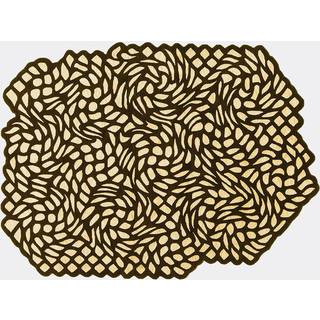 Golran 1898 Rugs - 'December Free Shape' rug in Brown hand-knotted - 100% wool
