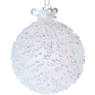 Decoris Julekugle Glas m. Perler