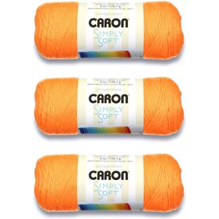 Caron simpelthen bl?d neon orange garn - 3 pakke med 170 g/6 oz - akryl - 4 medium (worred) - 315 yards - strikning af h?kling og h?ndv?rk