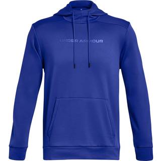 Sweatshirt med hætte Under UA Armour Fleece Wordmark HD-BLU 1379744-400 Størrelse XXL