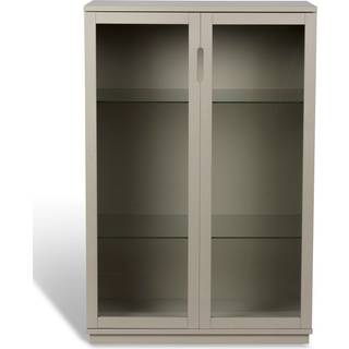 Mavis Aoko Cabinet White Glass Doors Skab - Skabe & Vitrineskabe Mdf Beige - 1E74BG