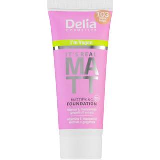 Delia Cosmetics It&#39;s Real Matt Matterende foundation Skygge 103 Warm Beige 30 ml - 30 ml