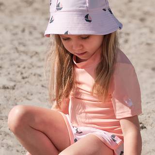 Petit Crabe Ash UV trøje med korte ærmer - summer