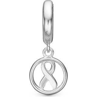 Christina Collect - Støt Brysterne charm i sølv til læderarmbånd**