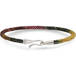 OLE LYNGGAARD COPENHAGEN Life armbånd i plum nylon med sølv krog - 19 cm