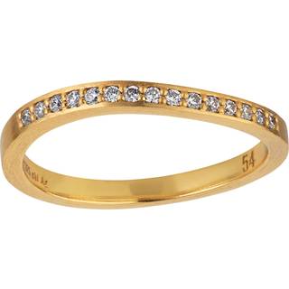 Ocean Flow Sparkle Band Ring, Gold Plated, 48