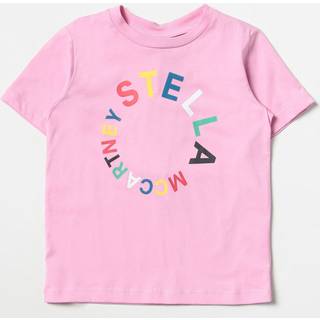 Stella McCartney Kids Logo cotton jersey T-shirt - pink - Y 14