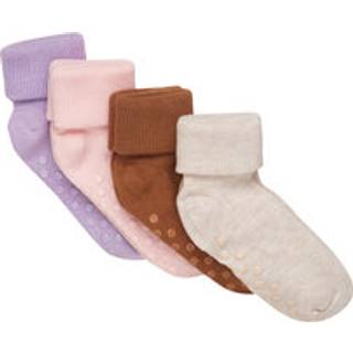 BeKids Baby rib strømpe m. ABS (4-pak) - 521