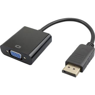 Displayport 1.2 til VGA adapter kabel - Sort