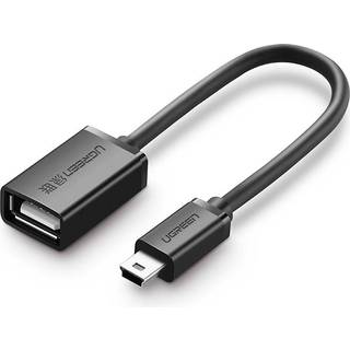 Ugreen Mini USB-B (han) til USB-A (hun) OTG-adapter, 10 cm - Grå