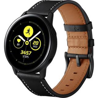 Smartwatch Rem af Imiteret Læder (20mm) - Sort / Brun