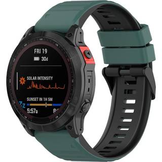 Universal Garmin 22mm Rem Riflet Silikone Rem m. Værktøj - Grøn / Sort