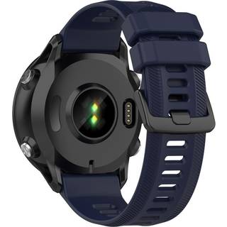 Garmin Rem 22mm Silikone Rillet - Mørkeblå