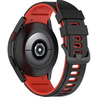 Samsung Galaxy Watch 4 Classic armbånd silikone Sort+rød