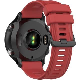 Universal Garmin Rem 22mm Silikone Rillet - Rød