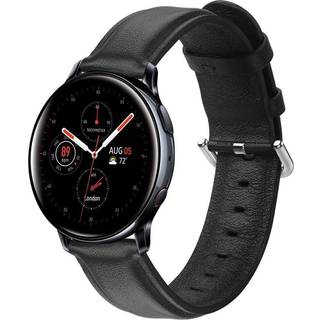 Universal Smartwatch Læder Rem (20mm) - Sort