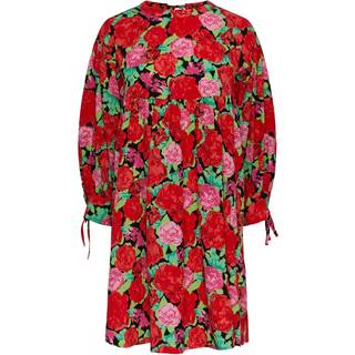 PIECES X DITTE ESTRUP PCSILLE 3/4 DRESS NEW - Black Aop Roses - S
