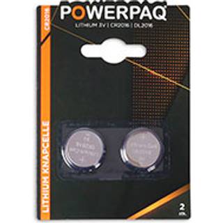 Powerpaq lithium CR2016 batteri 2 stk.