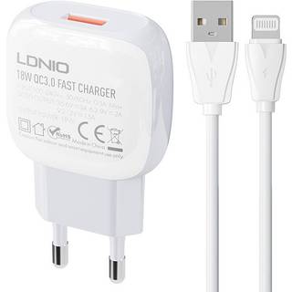 oplader - LDNIO A1306Q 18W + Lynkabel