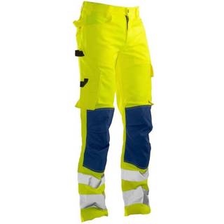 Jobman 2378 Håndværkerbukser gul/marineblå, høj varsel, klasse 2 Gul / Marineblå