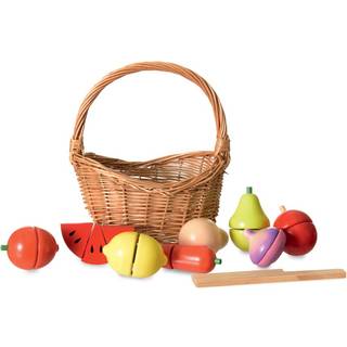 Egmont Toys Wooden Fruit and Vegetable Set in a Basket