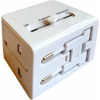 Rejseadapter - all in one - med 2 x USB - GN