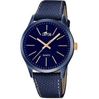 Lotus 18166/2 Minimalist Blå/Læder Ø42 mm