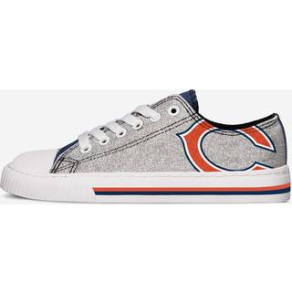 Foco Chicago Bears NFL Womens Glitter Low Top Canvas Shoes - 8
