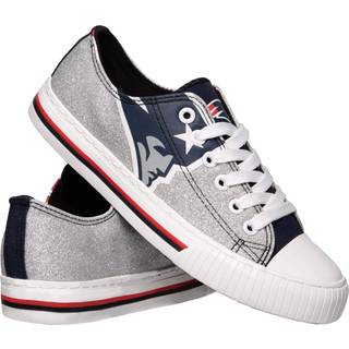 Foco New England Patriots NFL Womens Glitter Low Top Canvas Shoes - 8