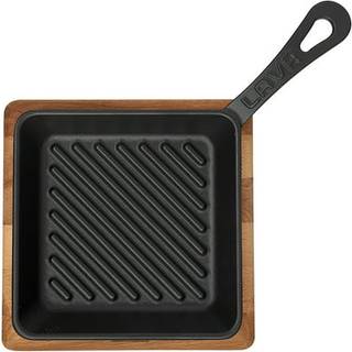 Grillpandesæt med serveringsstøtte - LAVA