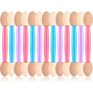 Eyeshadow -applikatorer morges 50stk engangs ?jenskygge b?rster dobbelt sider ?jenskygge svamp applikatorer (lyser?d lilla bl?)