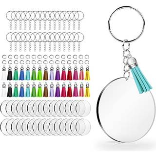 120 pcs akryln?glebillede blank med n?glerings: kvaster n?glek?de til h?ndv?rk bulk n?glering ringer n?glek?de kit til piger s?lv