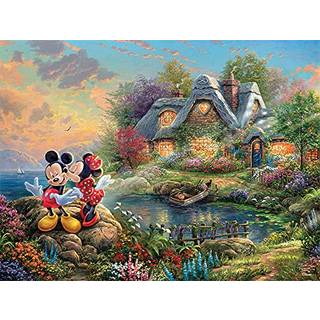 CEACO THOMAS KINKADE Disney Collection Mickey og Minnie Sweetheart Cove Jigsaw Puzzle 750 stykker