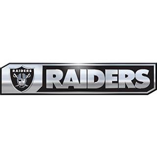 Fanmats NFL - Las Vegas Raiders 2 -stykke Heavy Duty Alumnium Truck Emblem s?t sort 1,75 """" X 8 """"