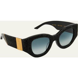 Anna-Karin Karlsson LUCKY GOES TO VEGAS Black Krystalklar 49 Solbriller Kvinder Black - Black with Swarovski Crystals - 49mm