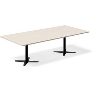 Konferencebord DNA, Birk 2600x1200 mm rektangulært, Sort understel