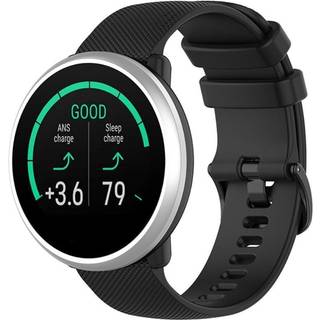 Smartwatch Rem af Silikone (20mm) Prikket - Sort