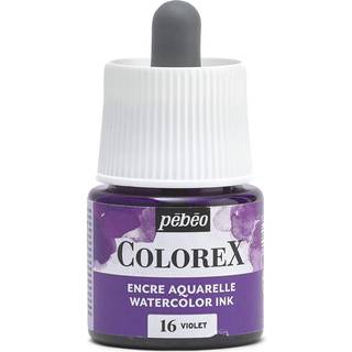 Colorex Watercolor Ink 45 ml Violet – bøtte med akvarelblæk og pipette