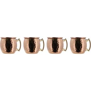 Moscow mule mini Shotglas 8 cl 4 stk. Kobber/Stål