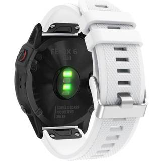 Garmin Fenix 6 Stilfuldt silikone Urrem - Hvid