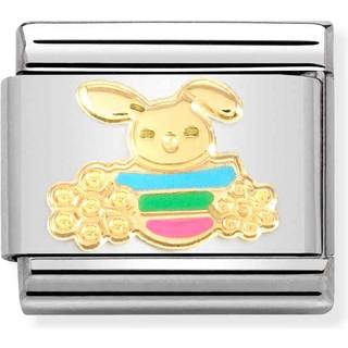 Nomination Charm - COMPOSABLE CLASSIC Osterhase mit Blumen - 030272/74 - gold